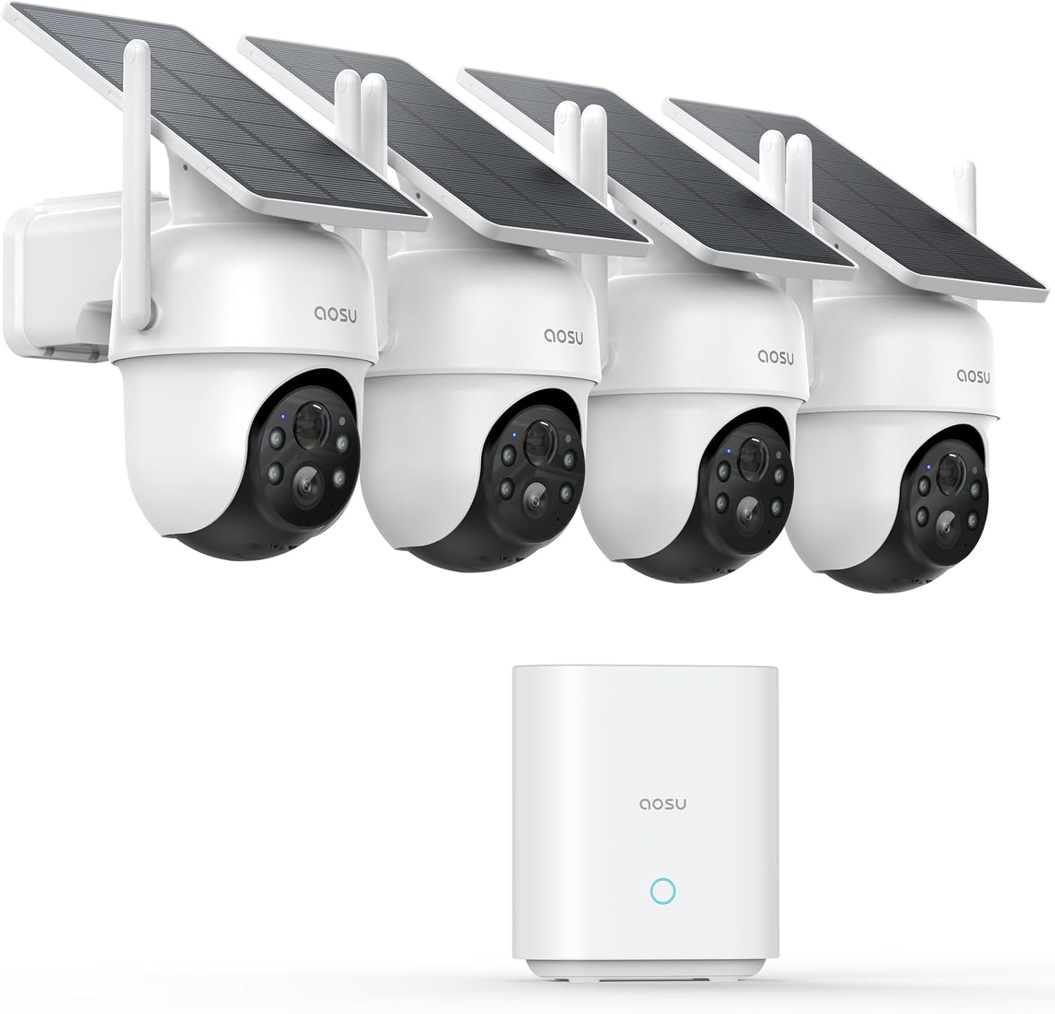 aosu D1 Classic 4-Cam Kit – Wireless Solar Outdoor Security Cameras