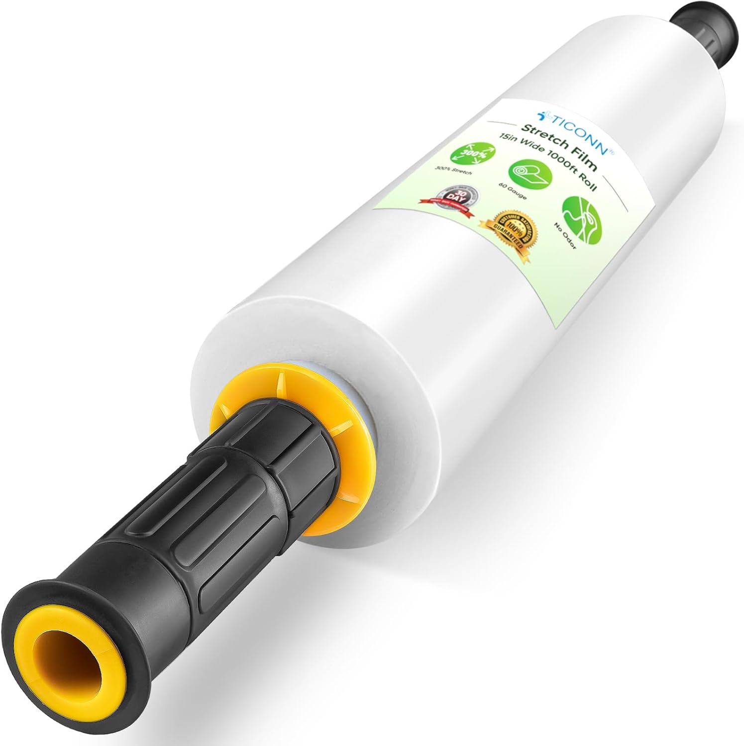 TICONN Stretch Wrap Roll, 15 in x 1,000 ft, Plastic Wrap for Moving Furniture