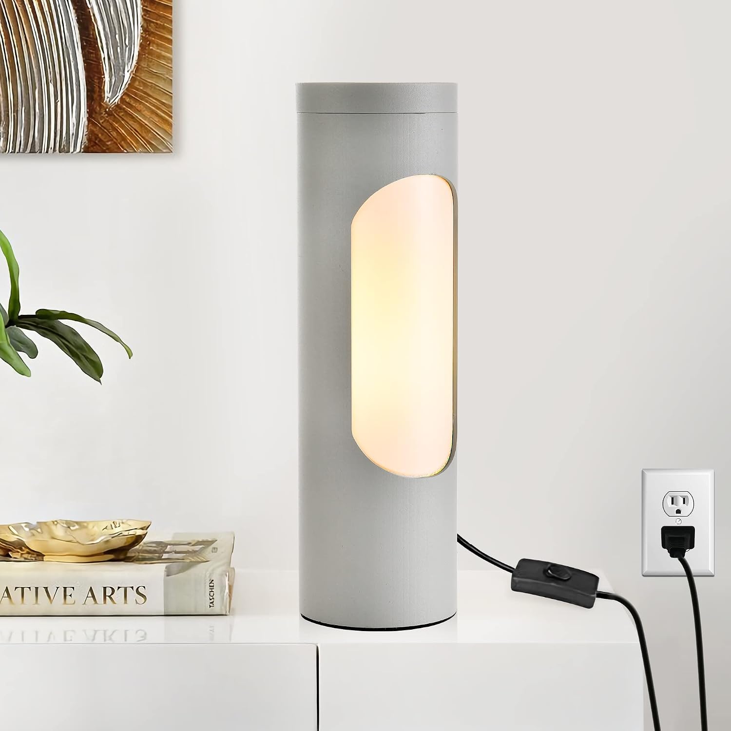 LEDIARY Silver Kosher Shabbos Table Lamp with T10 Bulb Included