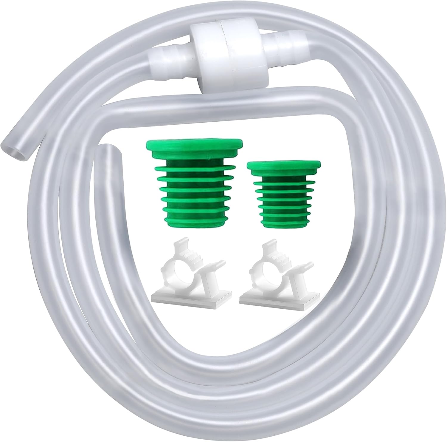 Sink Soap Dispenser Extension Tube Kit, 47-Inch, with Upgraded Check Valve
