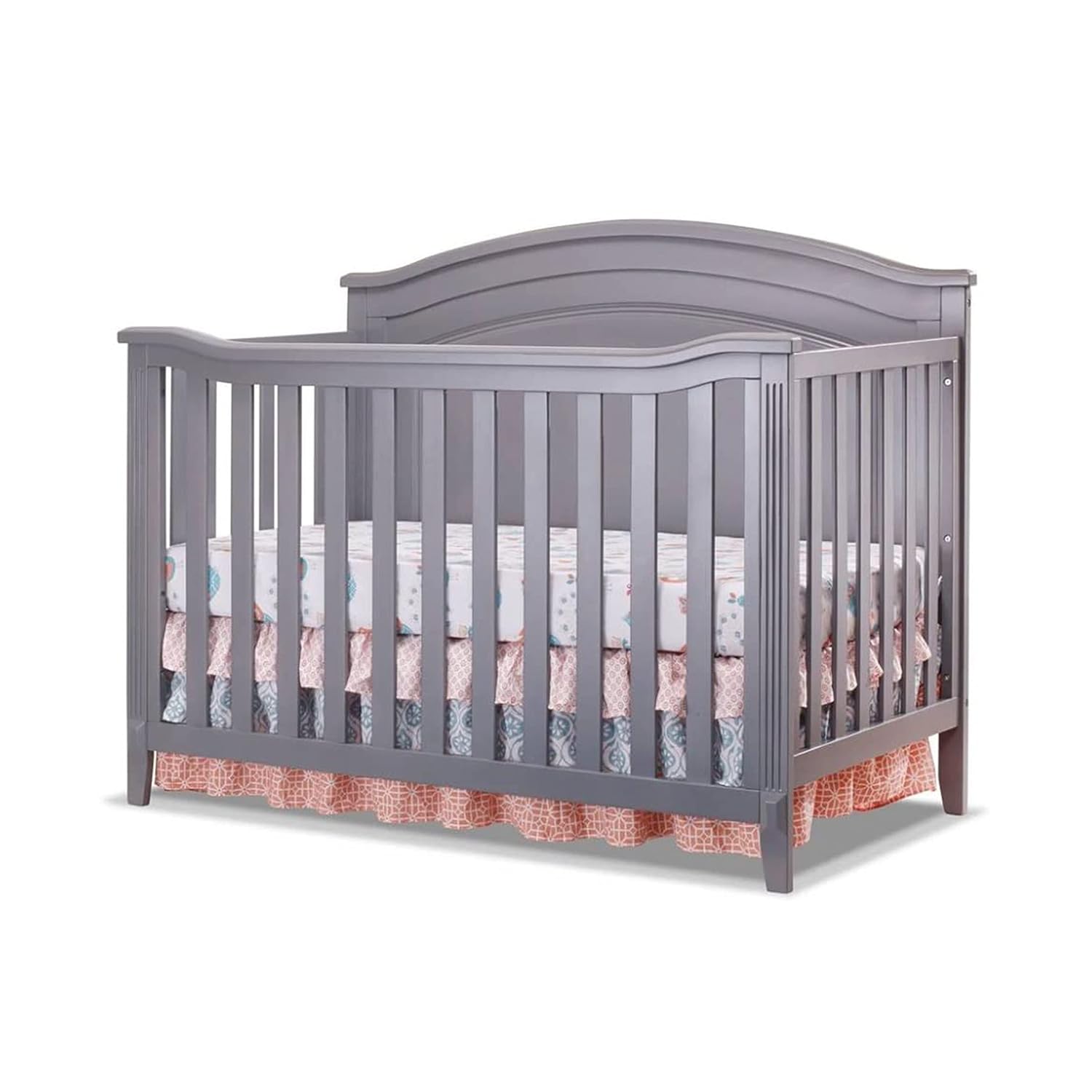 Sorelle Furniture Berkley Gray Round Top 4-in-1 Convertible Crib