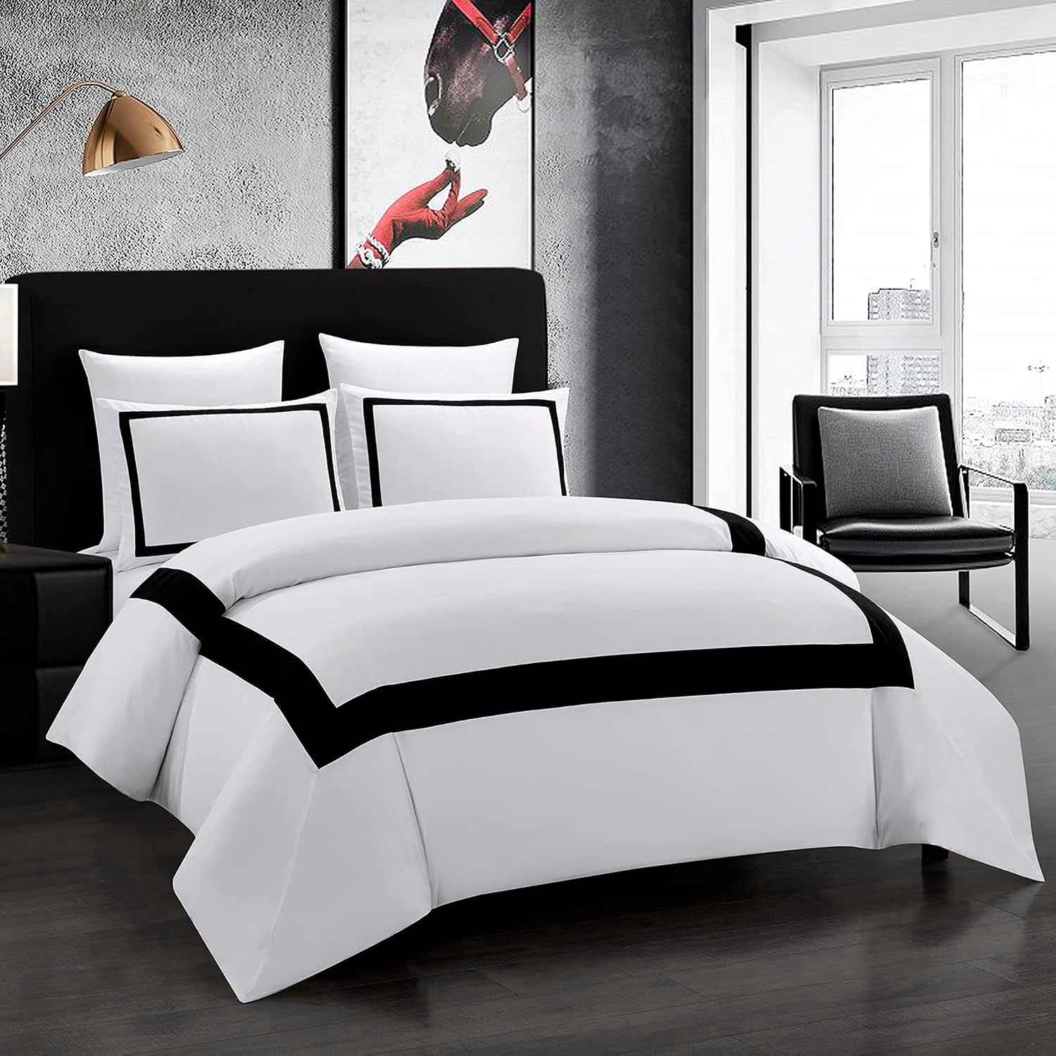 OSVINO Twin Hotel Duvet Cover Set – Soft Breathable Microfiber Bedding