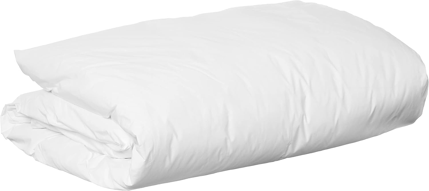 National Allergy 100% Cotton Twin Duvet Cover Protector, 66 x 86 in, White