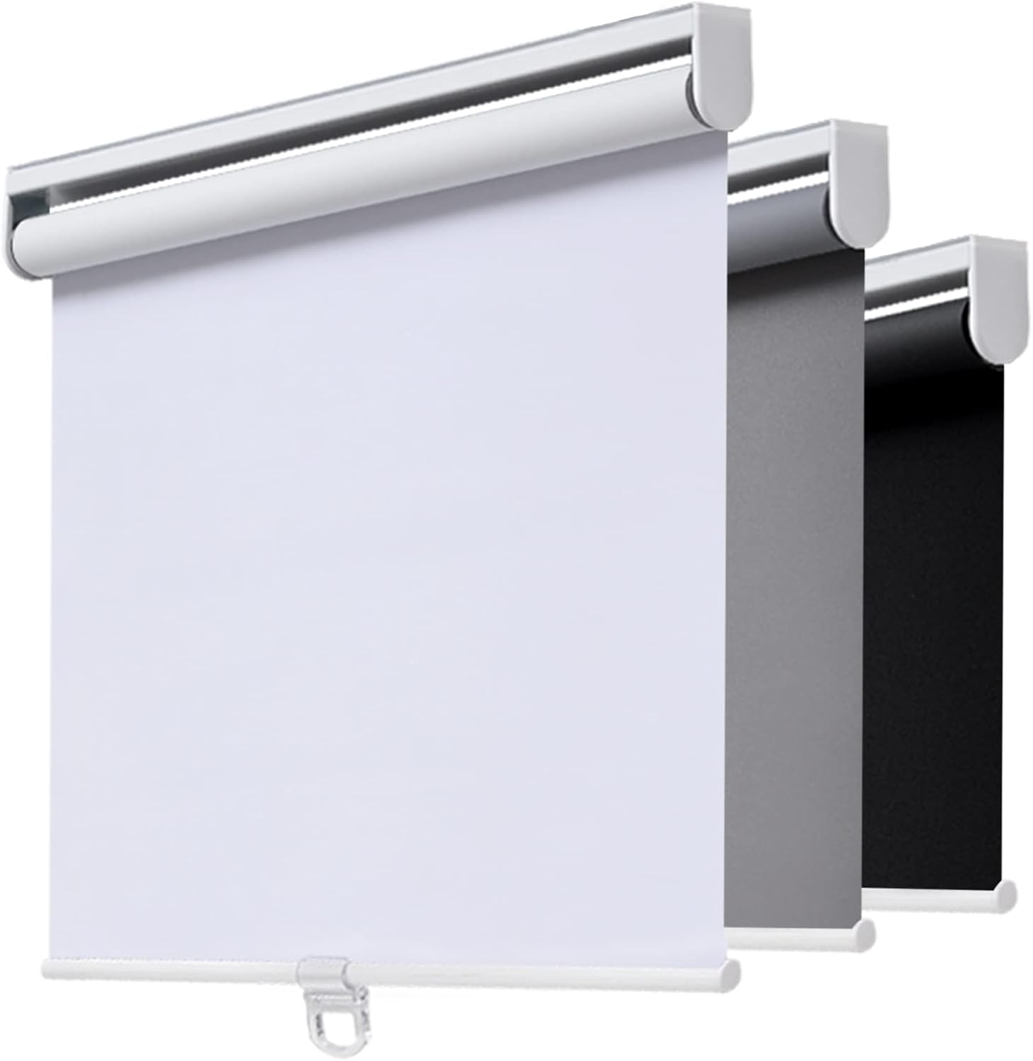 AOSKY Blackout Cordless Roller Shade for Indoor Windows, 23"W x 72"H, White