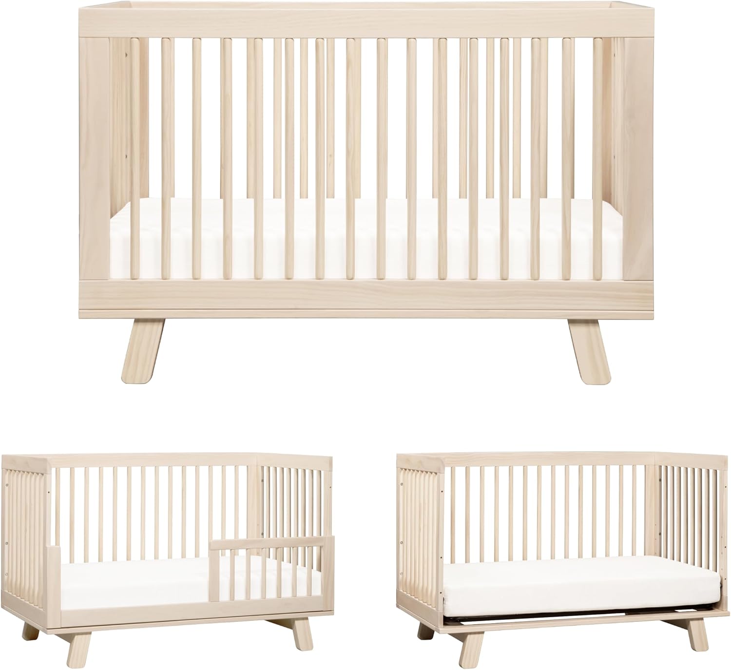 Babyletto Hudson 3-in-1 Convertible Baby Crib, Washed Natural