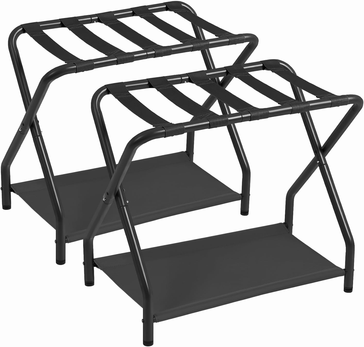 AMHANCIBLE Luggage Rack Set of 2, Foldable Suitcase Stands for Guest Rooms