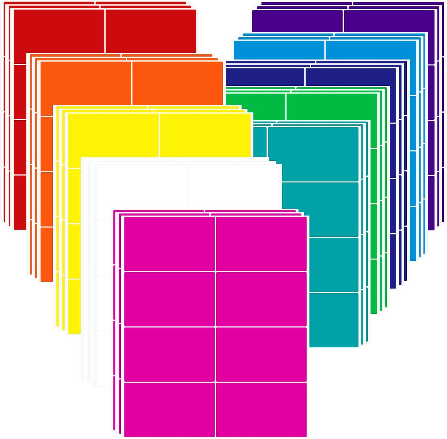 5 x 3 Inch Large Moving Labels for Boxes, 240-Piece Blank Stickers, 10 Colors