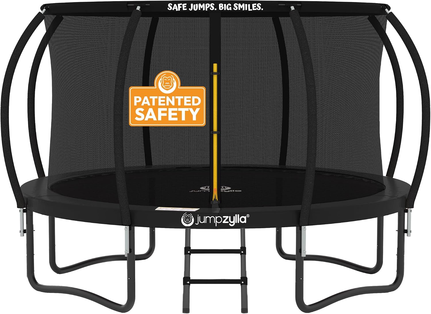 JUMPZYLLA 8FT Trampoline with Enclosure, Ladder and Anti-Rust Coating