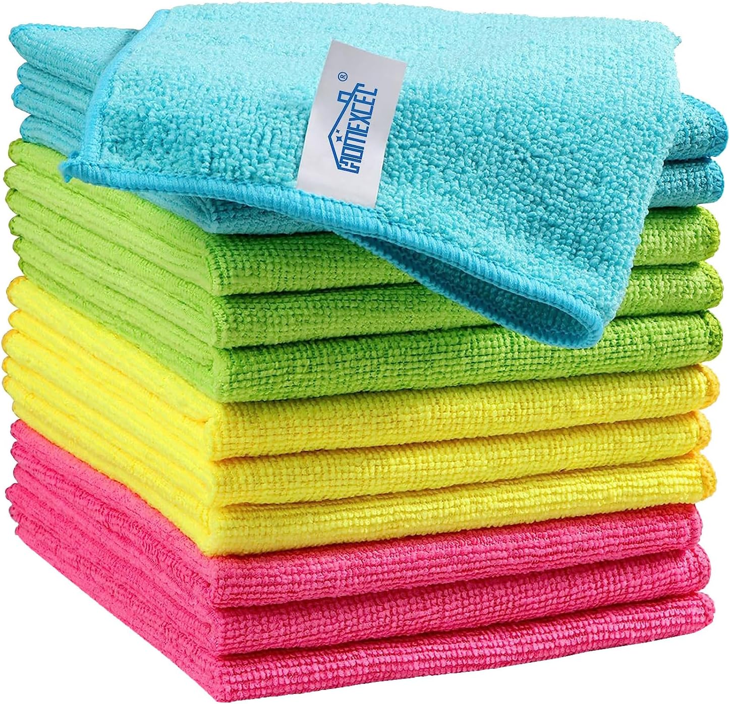 HOMEXCEL 12PK Microfiber Cleaning Cloths, 11.5 x 11.5 in