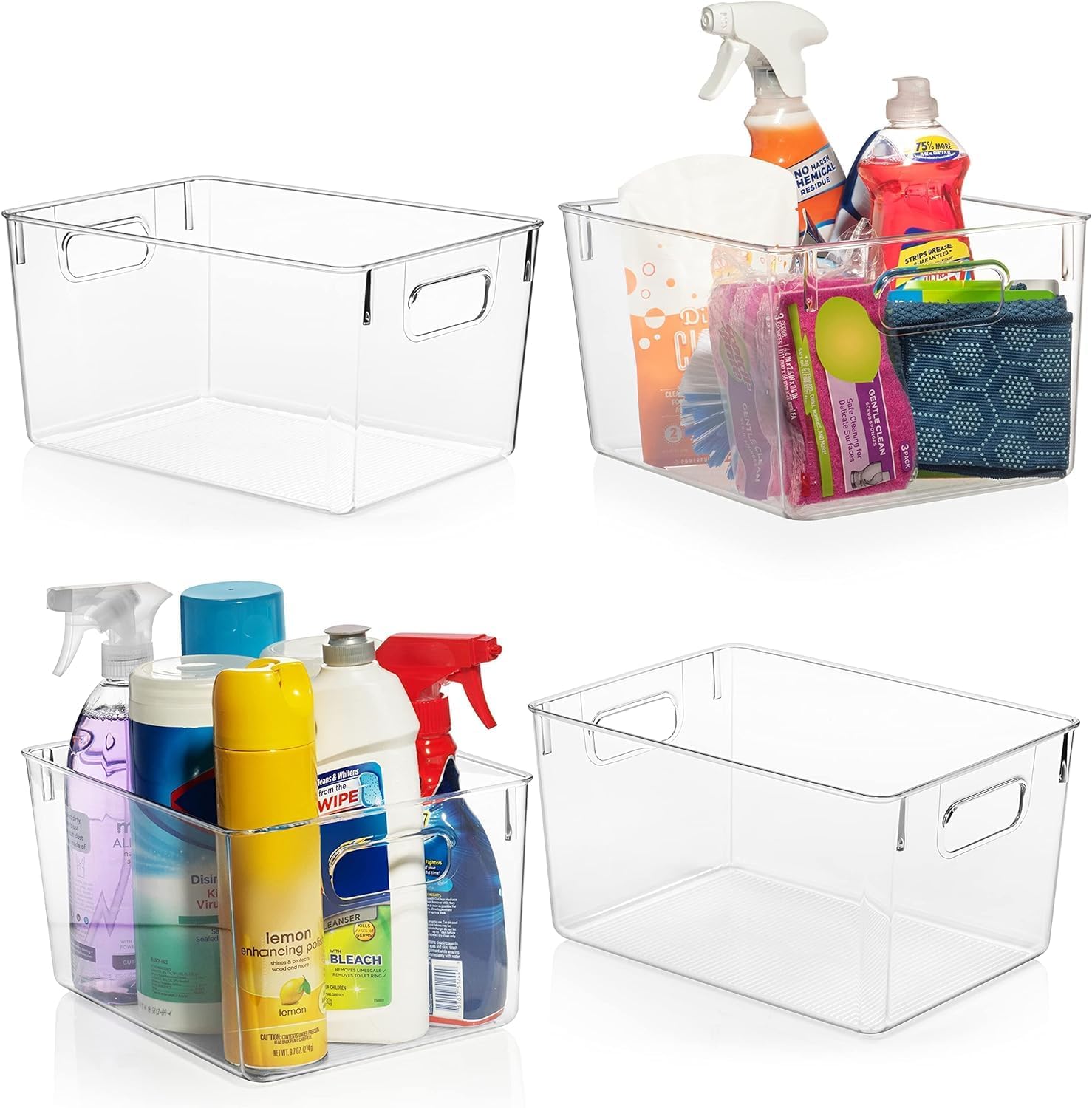 ClearSpace Clear Plastic Storage Bins – Pantry Organizers & Storage Containers