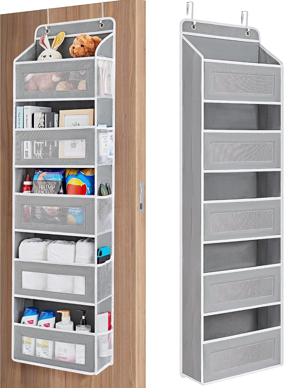 JARLINK 5-Shelf Over-the-Door Organizer, Grey
