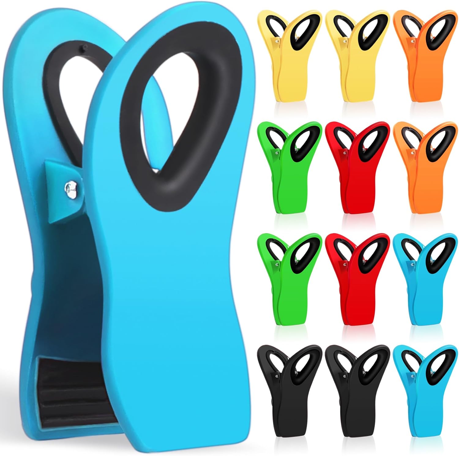 JETMORE 12-Pack Magnetic Chip Clips and Bag Clips for Food Storage