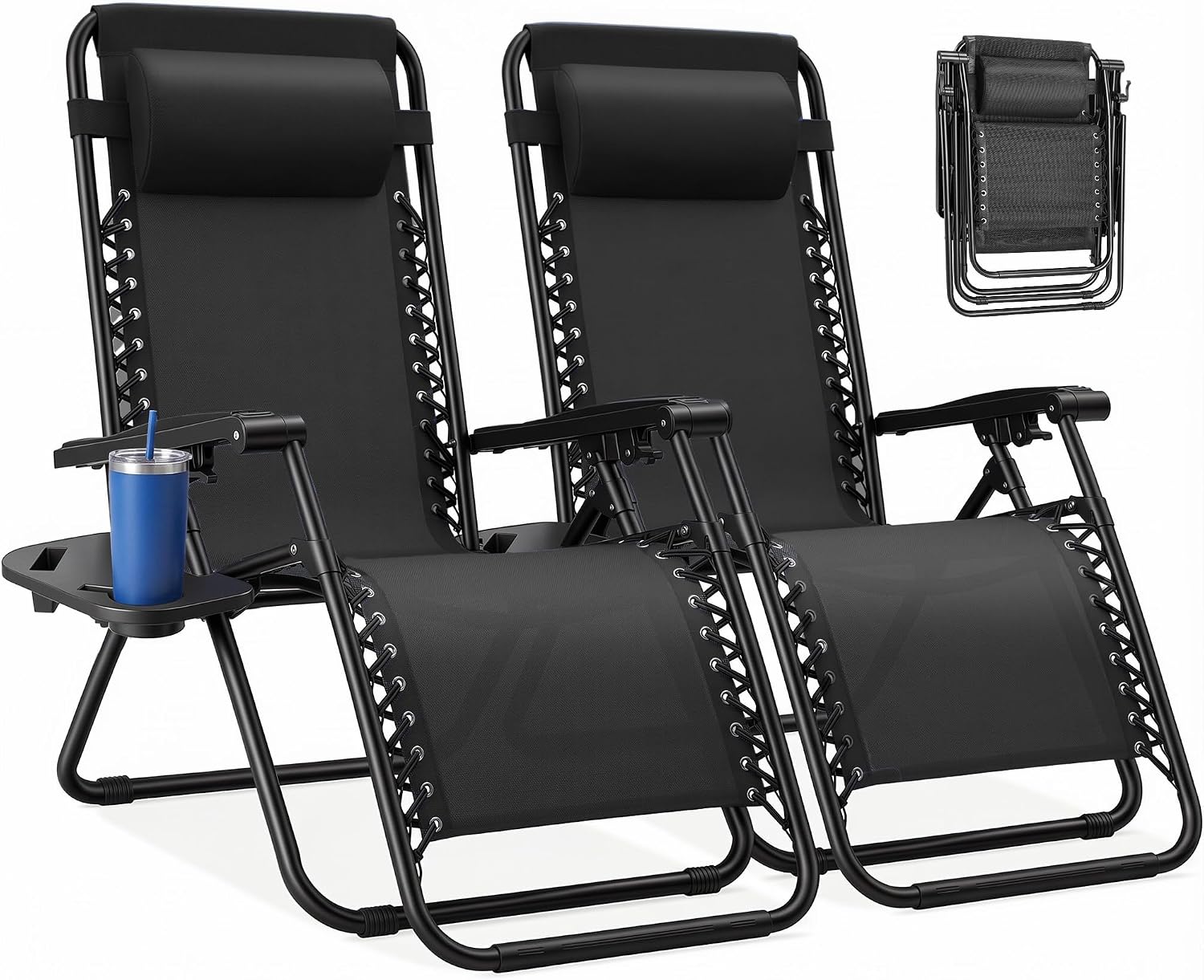 Set of 2, Reclinable beach chairs