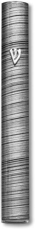 My Daily Styles Aluminum Mezuzah Case – Striped Modern Design, Grey, 5 Inch