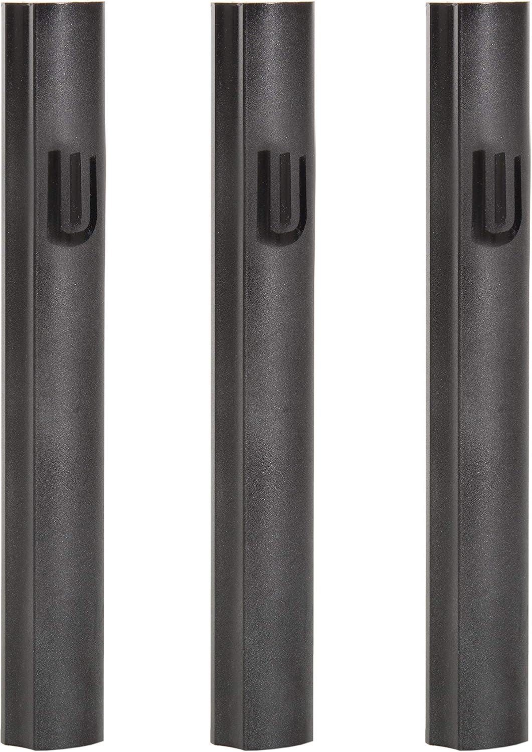 3-Piece Aluminum Door Mezuzah Cases, No-Hole Design, 3-Inch/7cm Hebrew Parchment Scroll Holders