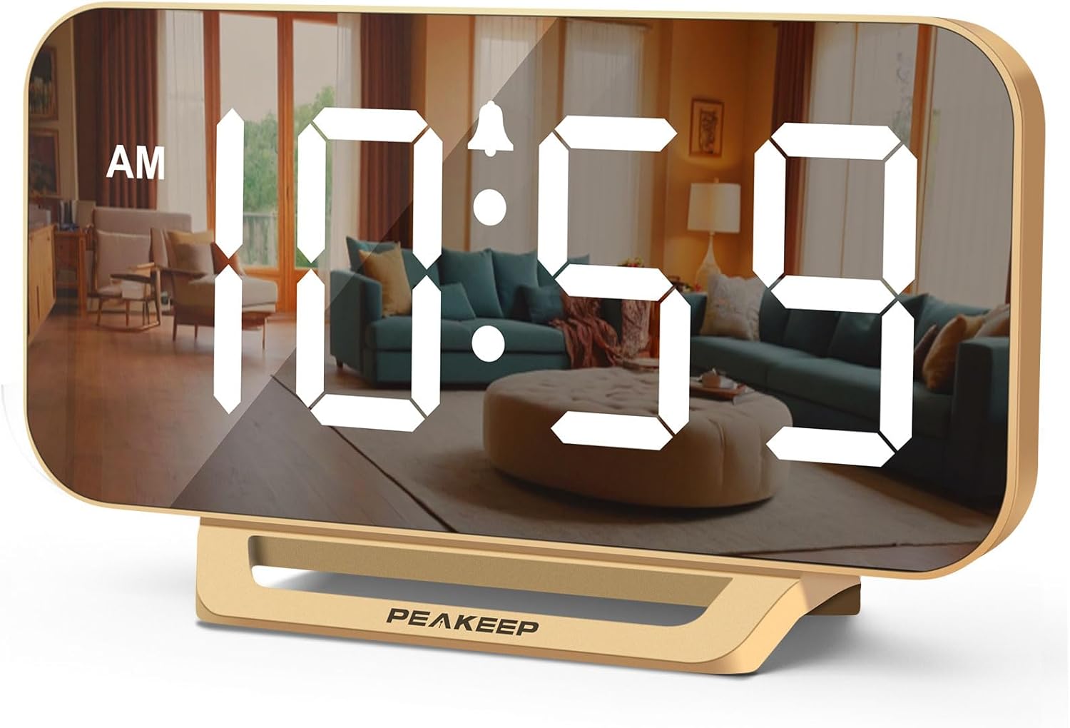 Slim Digital Mirror Alarm Clock