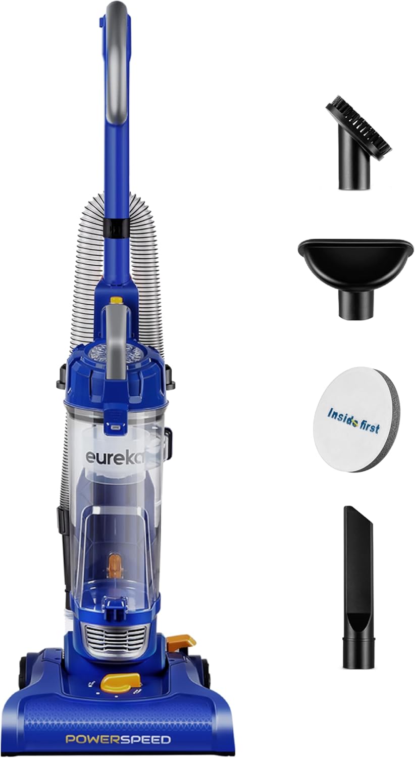 Eureka NEU182A PowerSpeed Lightweight Bagless Upright Vacuum Cleaner, Blue, Lite