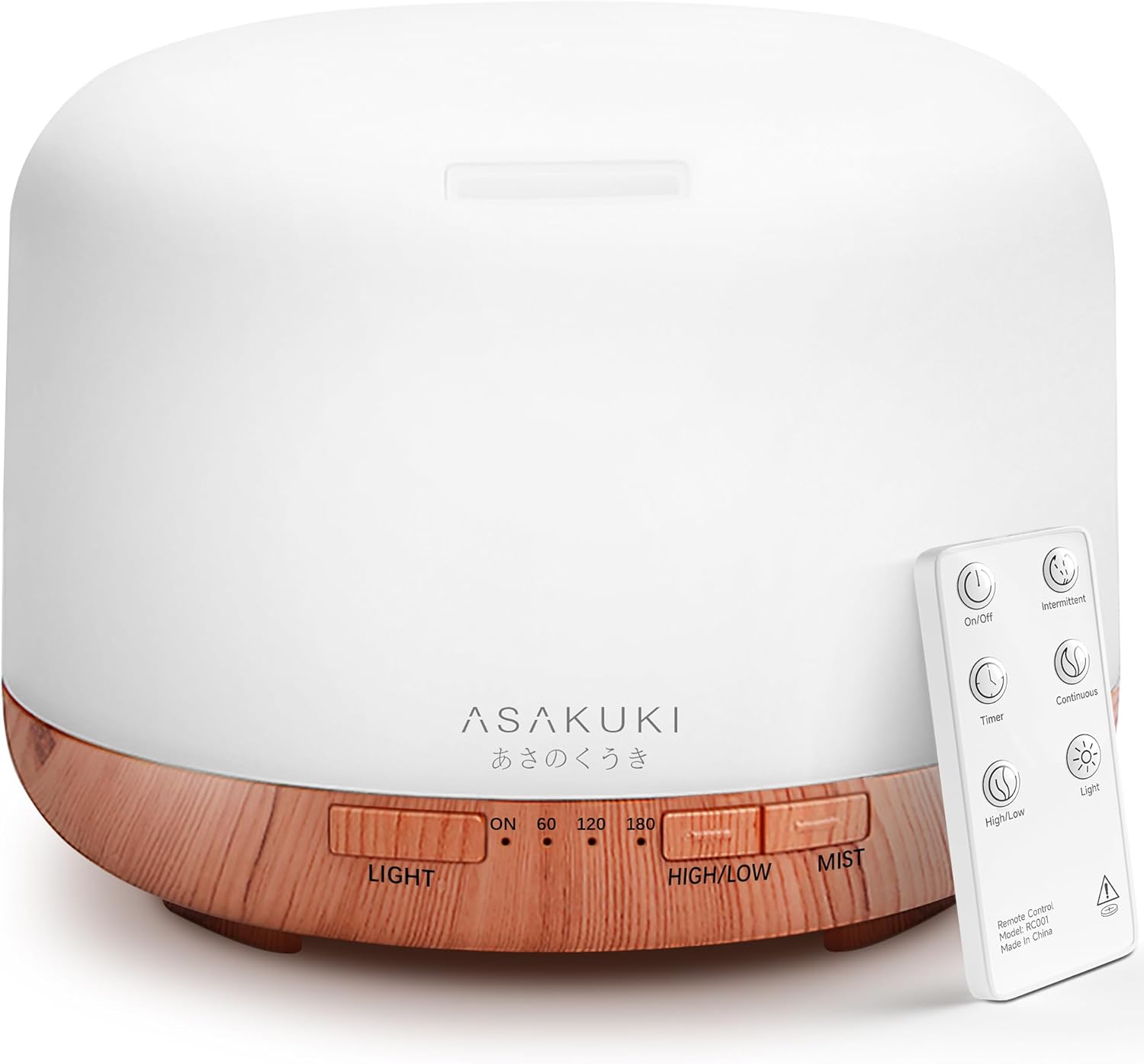 ASAKUKI Essential Oil Diffuser, 500ML Aromatherapy Humidifier