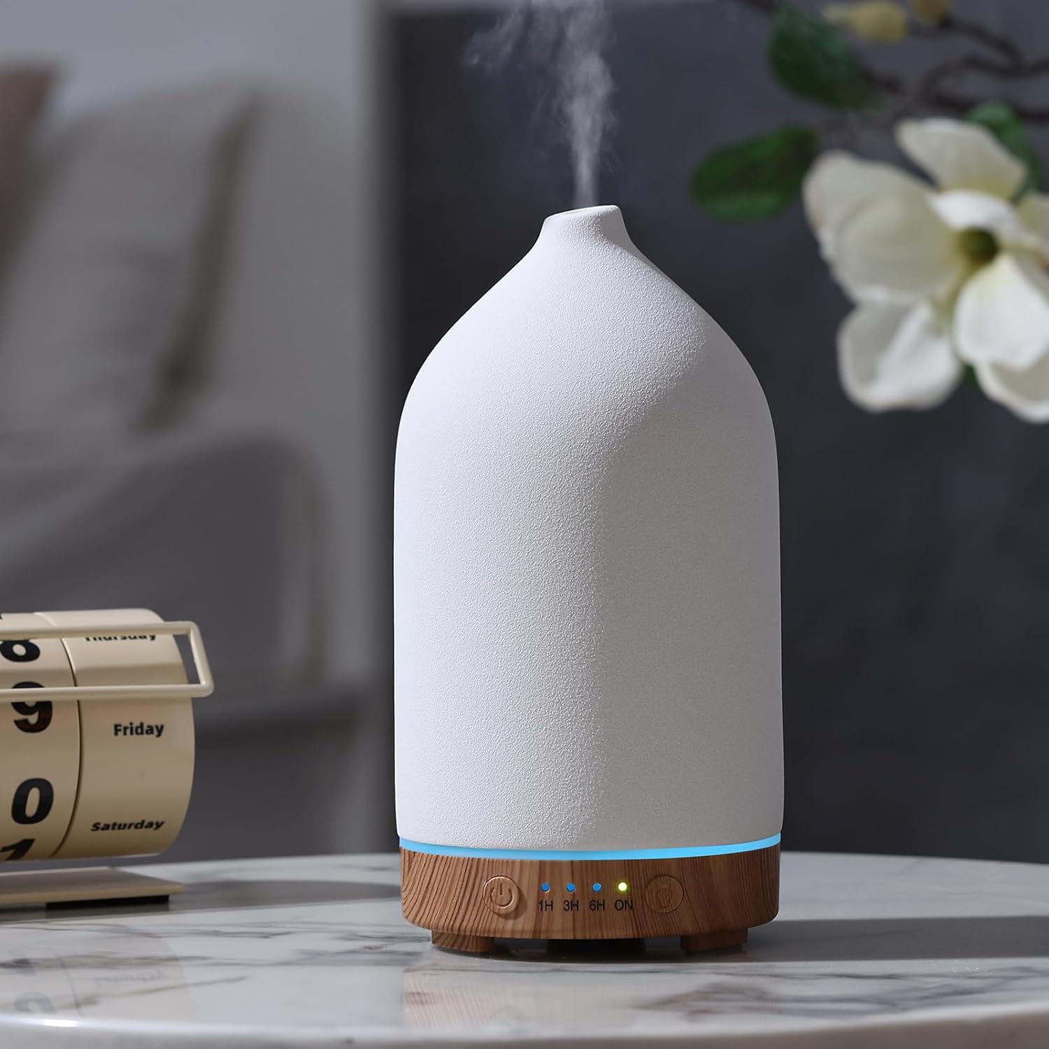 Gooamp 200ML Ceramic Essential Oil Diffuser – Stone