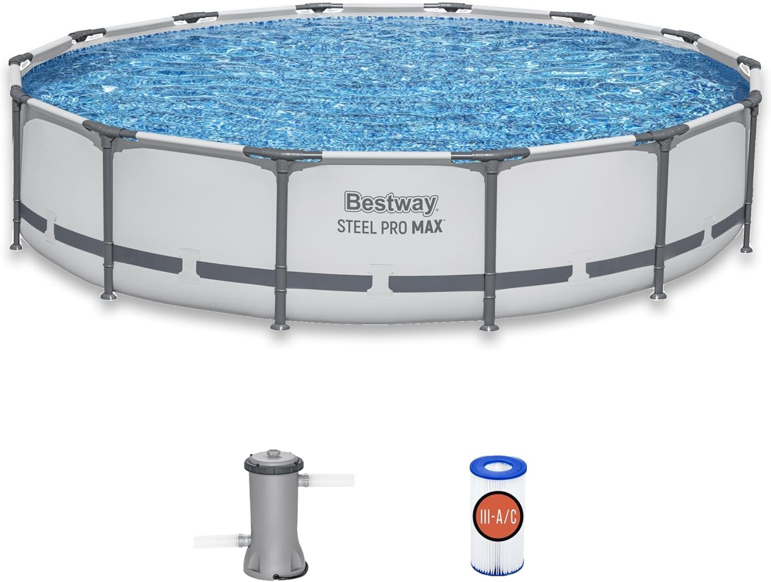 Bestway Steel Pro MAX 14' x 33" Round Above-Ground Pool Set with Pump