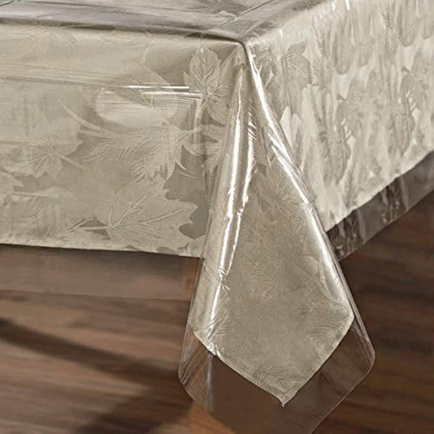 Clear Plastic Waterproof Table Cover, 54 x 78 Inch