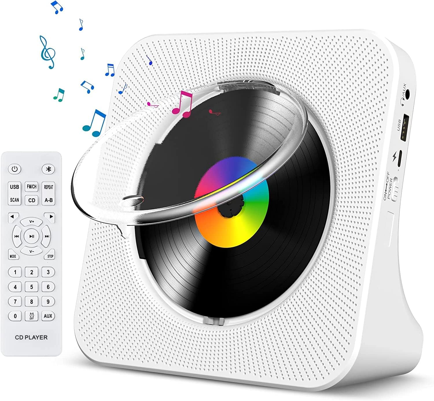 Gueray Portable Bluetooth Desktop CD Player for Home