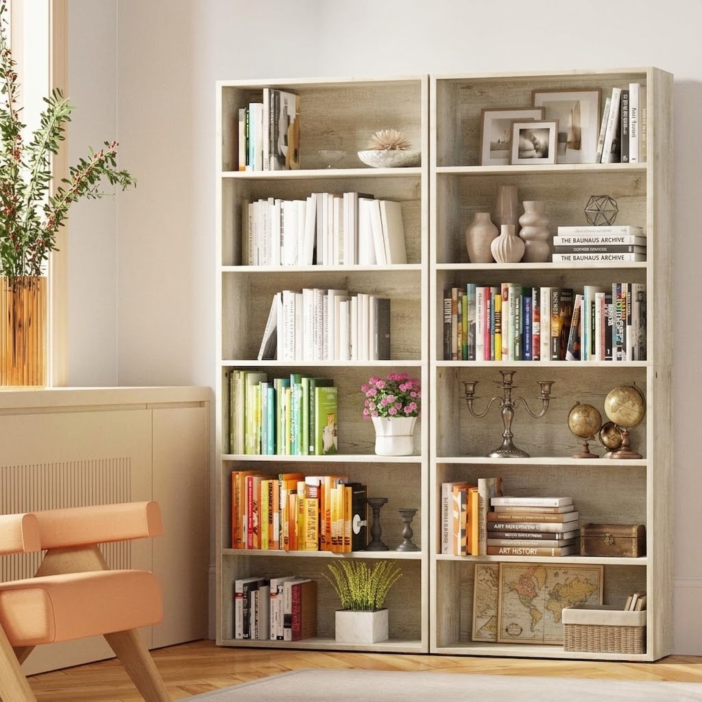 IRONCK 6-Tier Floor-Standing Bookcase, 70 in Tall