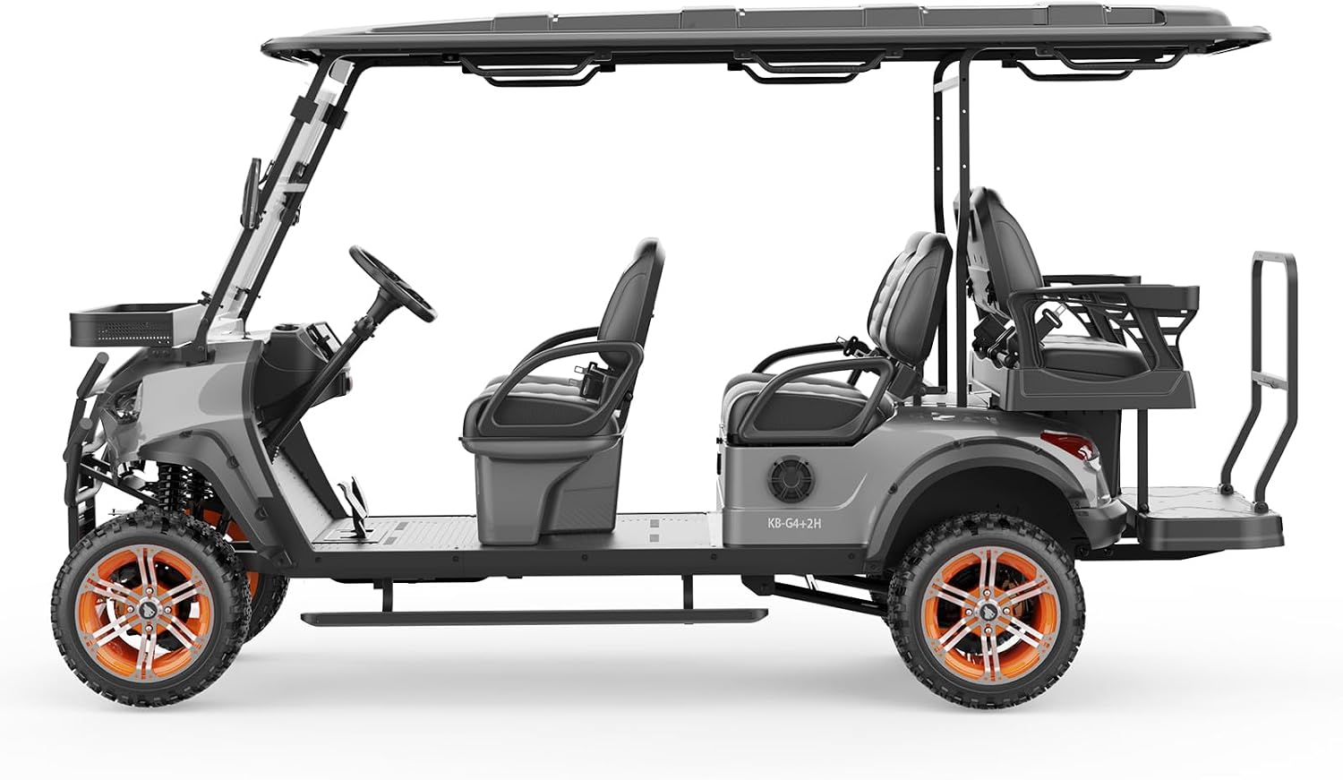 6-Seater Electric Shuttle Golf Cart, 48V 5KW, IP67 Waterproof, 25 MPH, 50–60 km Range, LED Lights, Disc Brakes & 5-Hour Quick Charging