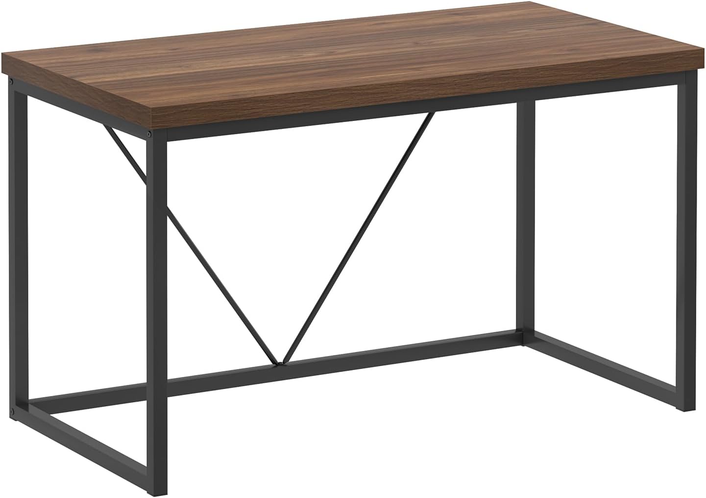 FOLUBAN Modern Office Desk, Walnut, 47 Inch